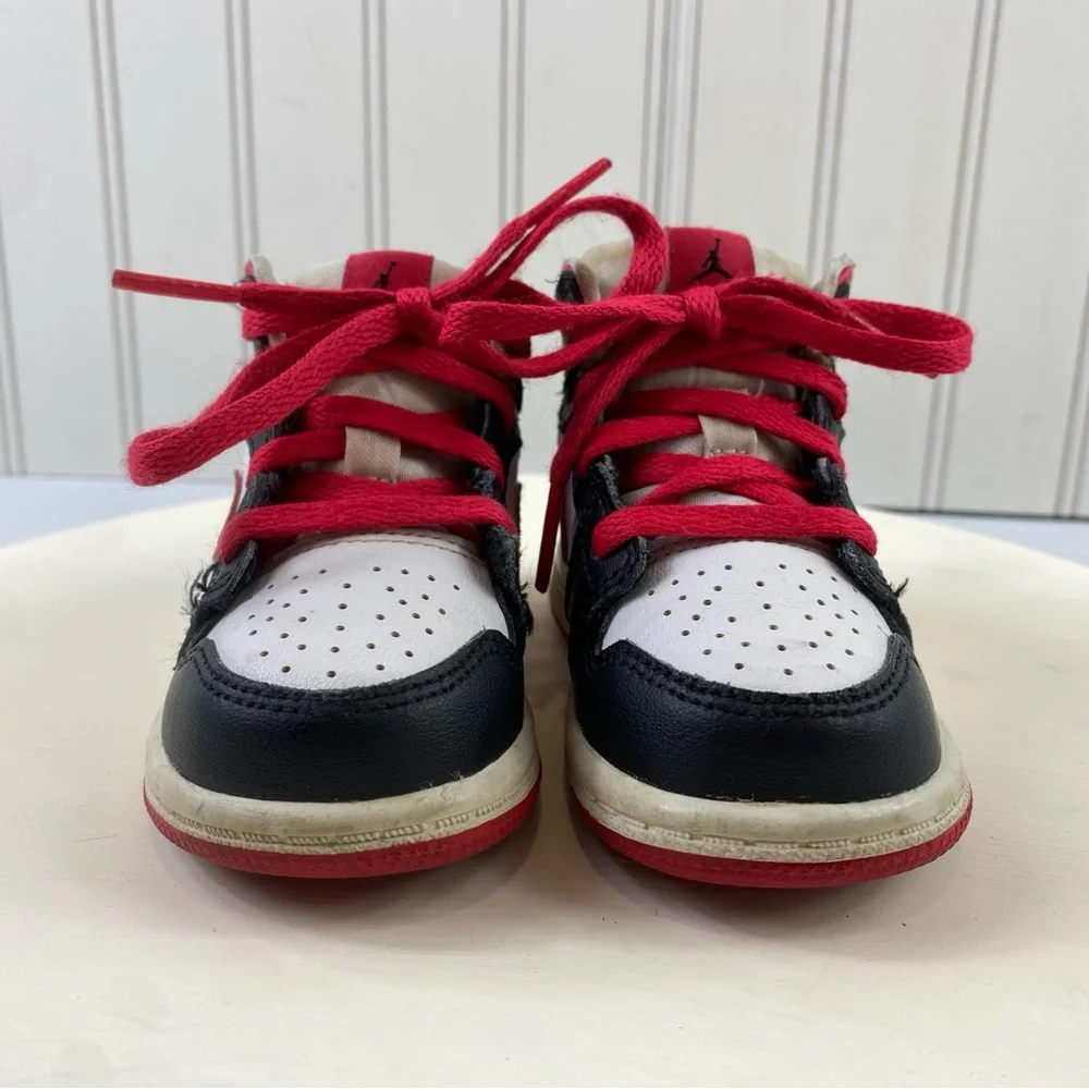Nike Air Jordan Mid Very Berry‎ Black Red White Sz 5C Toddler KIDS